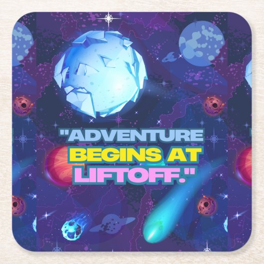 冒険は終わりから始まる スクエアペーパーコースター (正面)