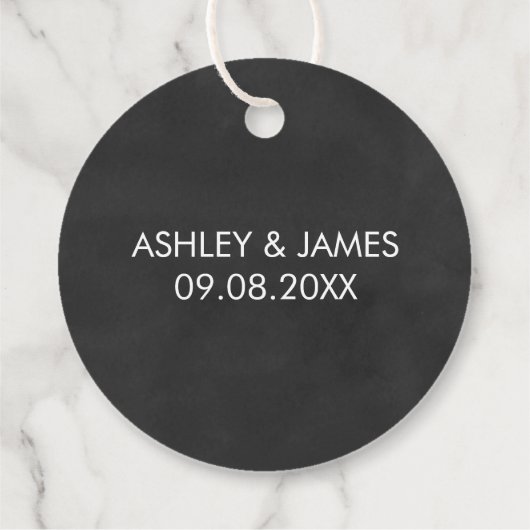 冒険は結婚歓迎の贈り物ラベルを始める フェイバータグ (裏面)