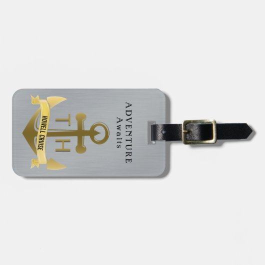 冒険は航海のないかりの巡航の休暇を待ちます ラゲッジタグ (正面横)