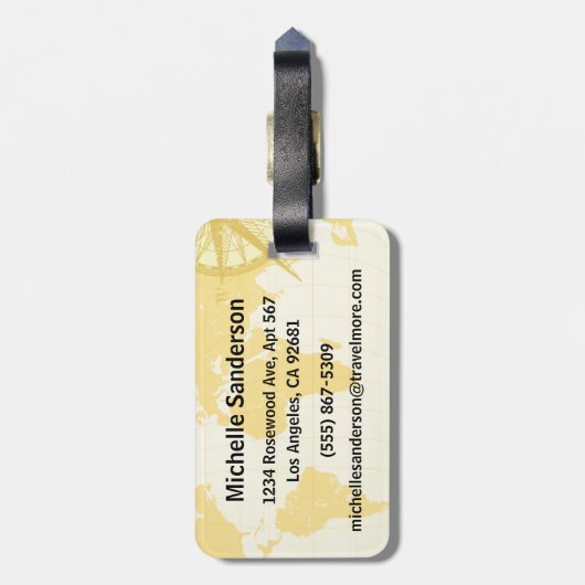 冒険は荷物のラベルを待ちます ラゲッジタグ (裏面縦)