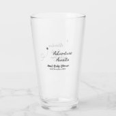 冒険は赤ちゃんシャワーを待っている名前の日付飛行機s タンブラーグラス (裏面)