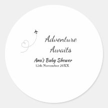 冒険は赤ちゃんシャワーを待っている名前の日付飛行機s