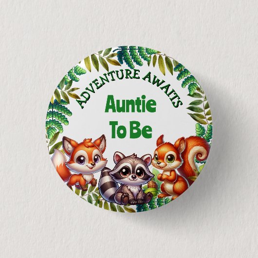 冒険は赤ん坊のシャワーを待っている 缶バッジ (正面)