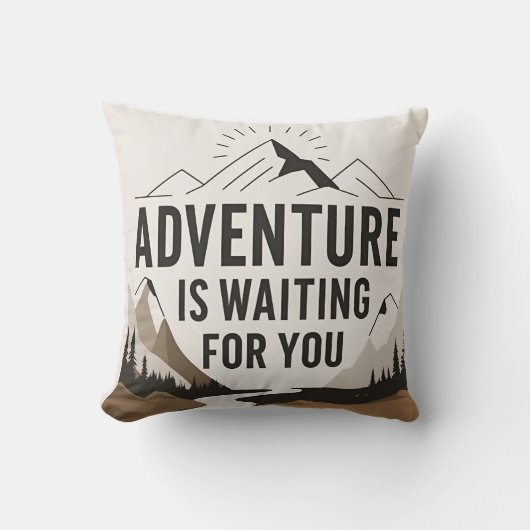 冒険は野外ハイキングの恋人を待っている クッション (正面)