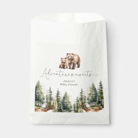 冒険は野生の森のベビーシャワーを待っている フェイバーバッグ (正面)