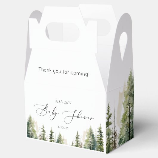 冒険は野生の森の赤ちゃんシャワーを待っている フェイバーボックス (オープン)