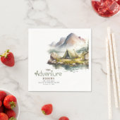 冒険は野生の自然をテーマにしたナプキンを始める スタンダードカクテルナプキン (インサイチュ)