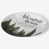 冒険は霧の山々赤ちゃんシャワーを待つ ペーパープレート (アングル)