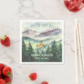 冒険は鹿結婚の松の山から スタンダードカクテルナプキン (インサイチュ)