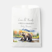 冒険は、あなたが好きな熊の赤感謝していちゃんのシャワーを待つ フェイバーバッグ (正面)