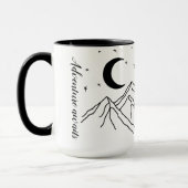 冒険はmountain湖の星のマグを待ちます マグカップ (左)