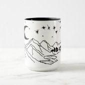 冒険はmountain湖の星のマグを待ちます マグカップ (中央)