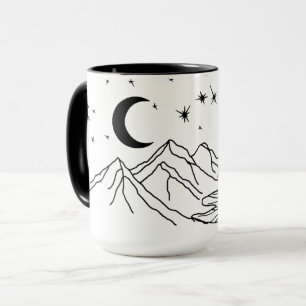 冒険はmountain湖の星のマグを待ちます マグカップ