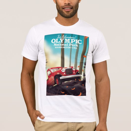 冒険へ!オリンピック国立公園 ワシントン州 Tシャツ (正面)