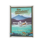 冒険へ!海上飛行機の旅行ポスター ノートパッド (回転)