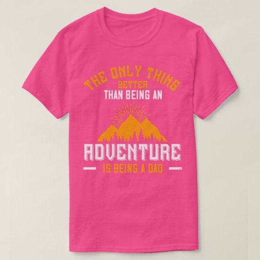 冒険よりも山の方がパパ Tシャツ (デザイン正面)