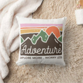 冒険より少ない心配を探索 クッション (ブランケット)