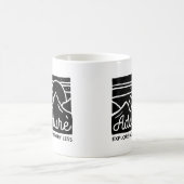 冒険より少ない心配を探索 コーヒーマグカップ (中央)