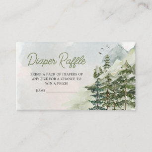 冒険をウッドランドのおむつラッフルに始める エンクロージャーカード