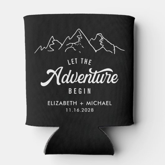 冒険をブラック結婚式の引き出物 缶クーラー (裏面)