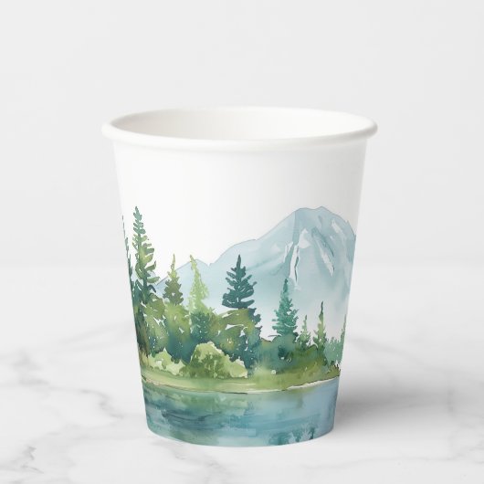 冒険をベビーシャワー紙カップに始める 紙コップ (正面)