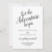 冒険をミニマリモダンストに結婚する  招待状 (正面)
