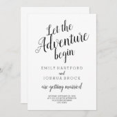 冒険をミニマリモダンストに結婚する  招待状 (正面/裏面)