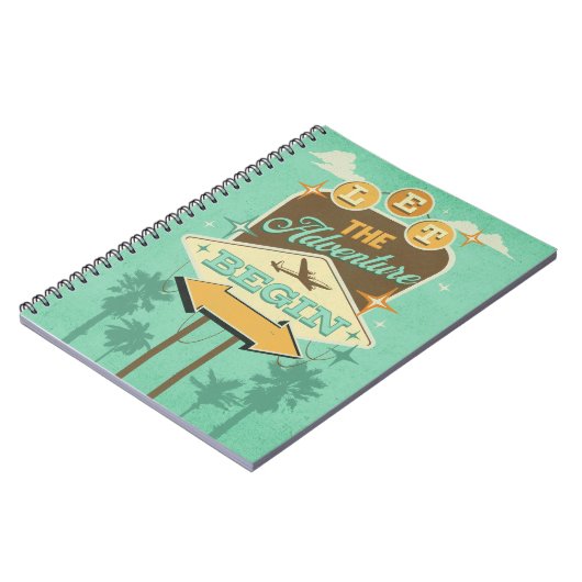 冒険をレトロなスタイルデザイン ノートブック (左側)