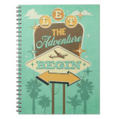 冒険をレトロなスタイルデザイン ノートブック (正面)