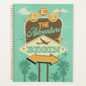 冒険をレトロなスタイルデザイン プランナー手帳 (正面)