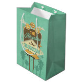 冒険をレトロなスタイルデザイン ミディアムペーパーバッグ (裏面アングル)