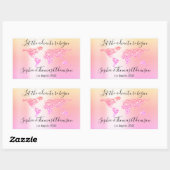 冒険を世界結婚の地図に移すグラデーション 長方形シール (シート)