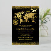 冒険を卒業パーティーに誘う 箔招待状 (立ち正面)