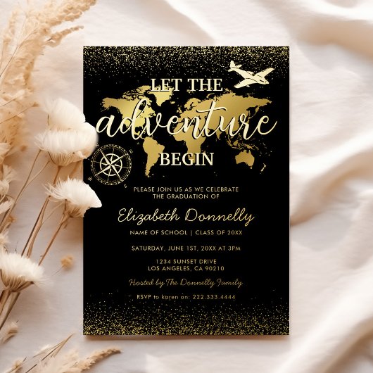 冒険を卒業パーティーに誘う 箔招待状