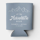 冒険を埃っぽいブルー結婚式の引き出物 缶クーラー (正面)