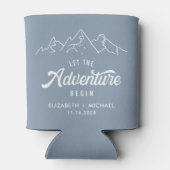 冒険を埃っぽいブルー結婚式の引き出物 缶クーラー (裏面)