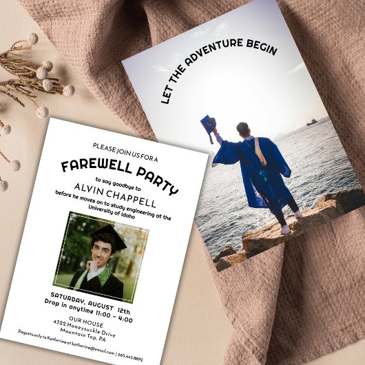 冒険を大学院進学のパーティーに遠くにする 招待状