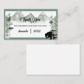 冒険を始めてベビーシャワーを浴びるサンキューカード エンクロージャーカード (正面/裏面)