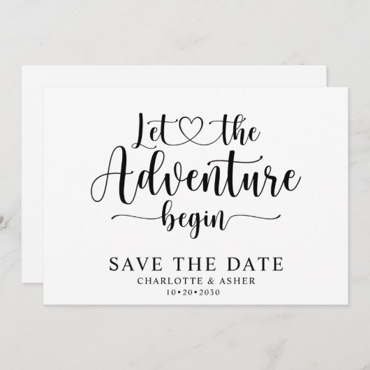 冒険を始めて日付を保存する セーブザデート (正面/裏面)