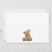 冒険を始めようテディベア赤ちゃんシャワー 招待状 (裏面)