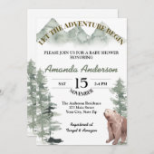 冒険を始めようベビーシャワー招待状 招待状 (正面/裏面)