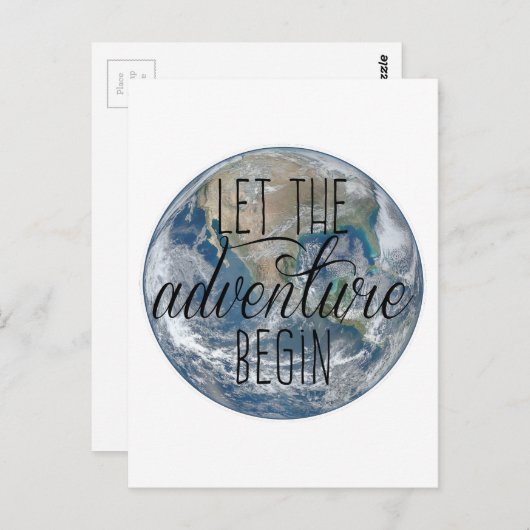 冒険を始めようマグカップ、引用文 ポストカード (正面/裏面)