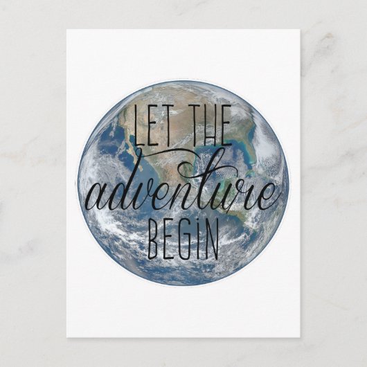 冒険を始めようマグカップ、引用文 ポストカード (正面)