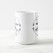 冒険を始めようマグカップ – 白黒 コーヒーマグカップ (中央)