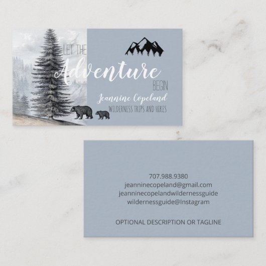 冒険を始めよう荒野ガイド 名刺 (正面/裏面)