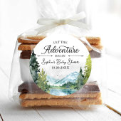 冒険を始めよう赤ちゃんシャワーのステッカー ラウンドシール