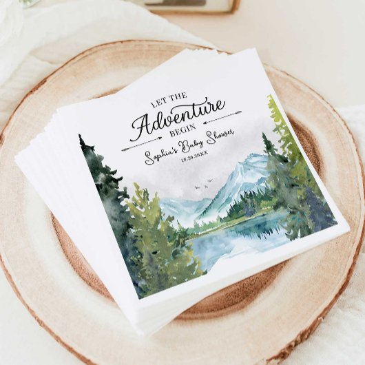 冒険を始めよう赤ちゃんシャワーのナプキン スタンダードランチョンナプキン