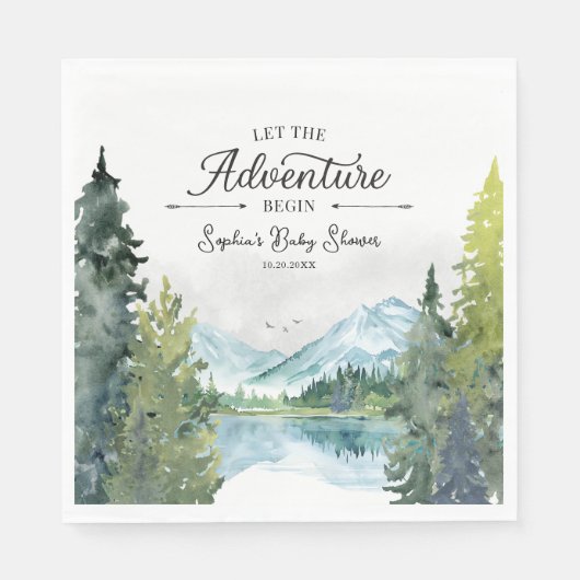 冒険を始めよう赤ちゃんシャワーのナプキン スタンダードランチョンナプキン (正面)