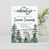 冒険を始めよう！ウッドランドブライダルシャワー 招待状 (スタンド正面)