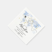 「冒険を始めよう！」 旅行マップ赤ちゃんシャワー スタンダードカクテルナプキン (角)